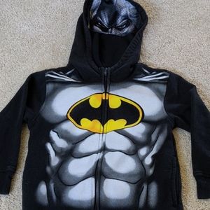 Batman zip up hoodie with mask size 5
